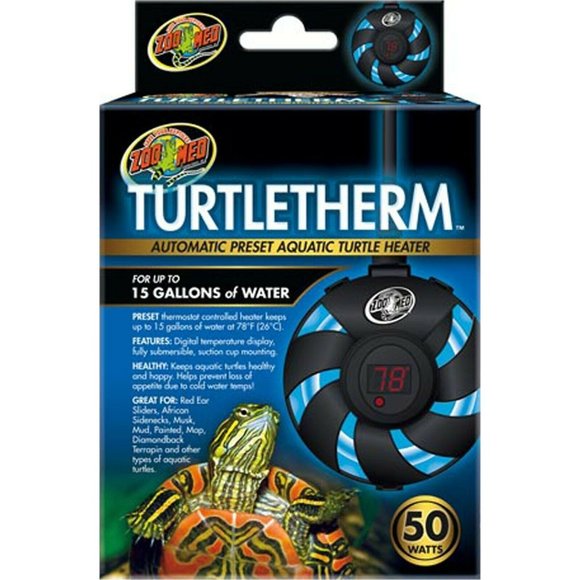 TURTLETHERM Automatic Preset Aquatic Turtle Heater 15 Gallons 50 Watts